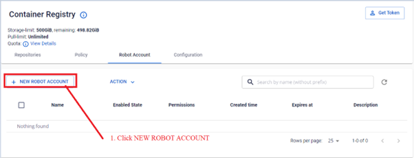 Robot account creation form