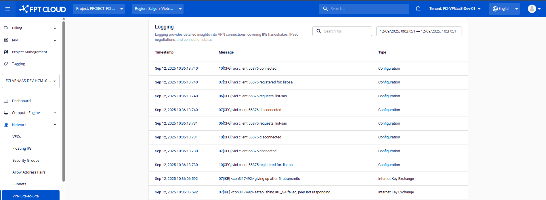 Activity history