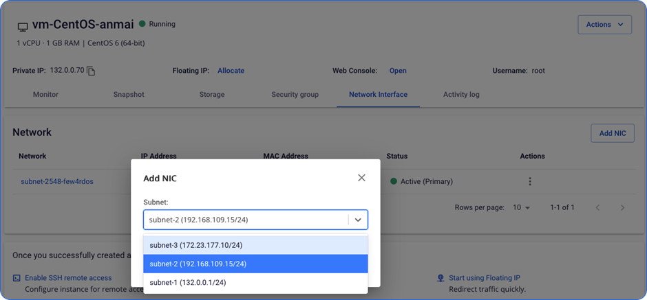 Subnet confirmation