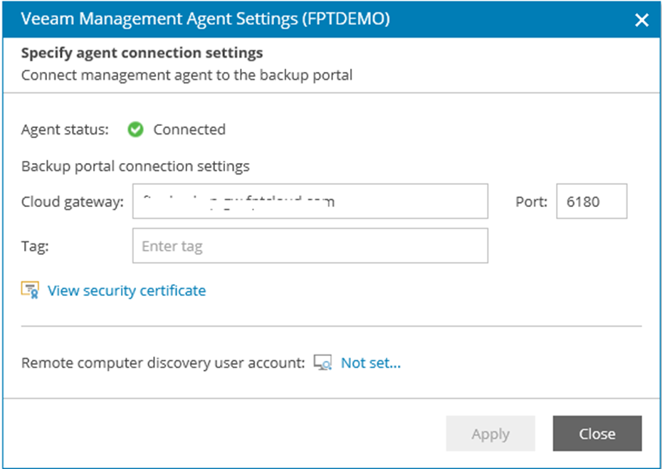 Cloud Gateway configuration