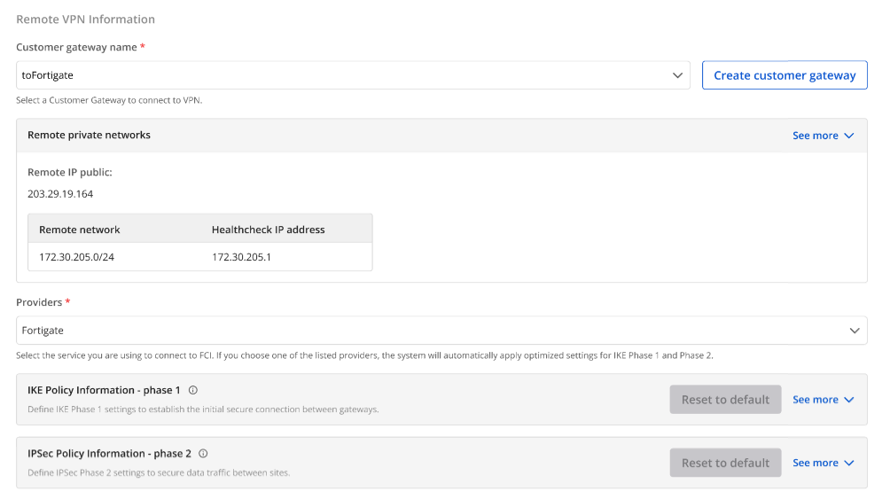 Remote VPN Information