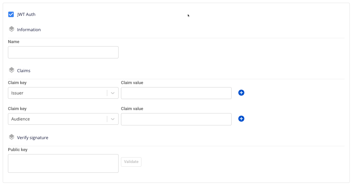 JWT auth configuration