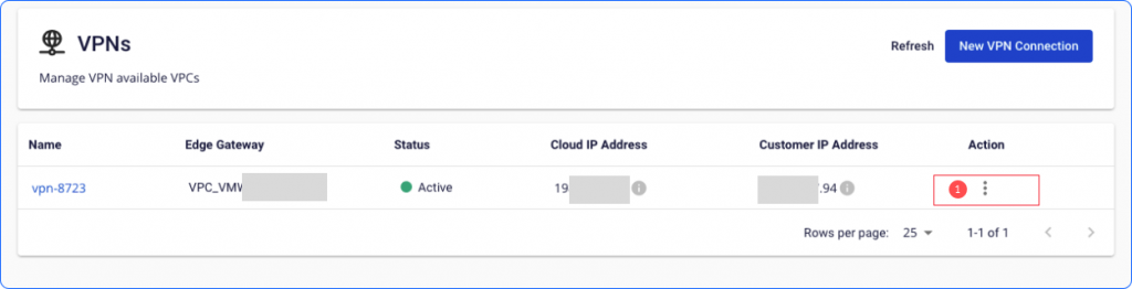Chọn VPN cần Disable