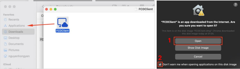 Cài đặt FCDClient trên macOS